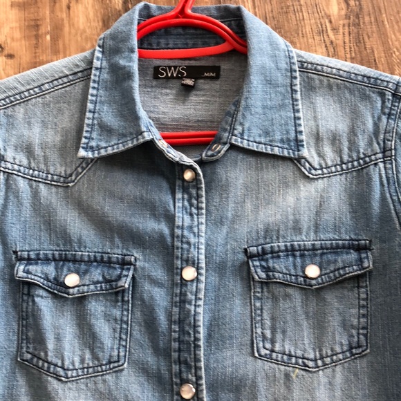 SWS Cotton denim button up shirt - Picture 3 of 12